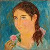 Girl holding a rose in her hand (1920)