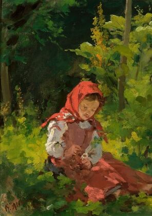Girl in a forest