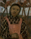 Girl in dusk with plaid blouse