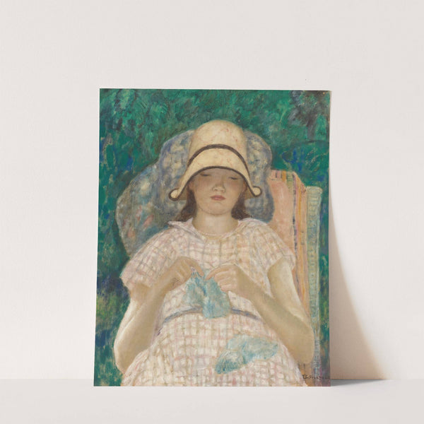 Girl Knitting by Frederick Carl Frieseke