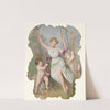 Girl On A Swing With Two Children by Continental School