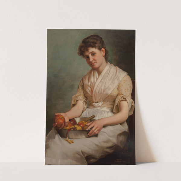 Girl Peeling Apples by John George Brown