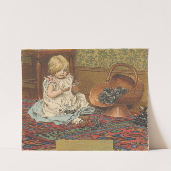 Girl Playing with Coal by Robert Barnes