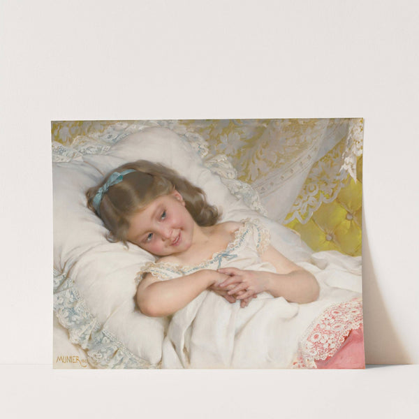 Girl resting (1885) by Émile Munier