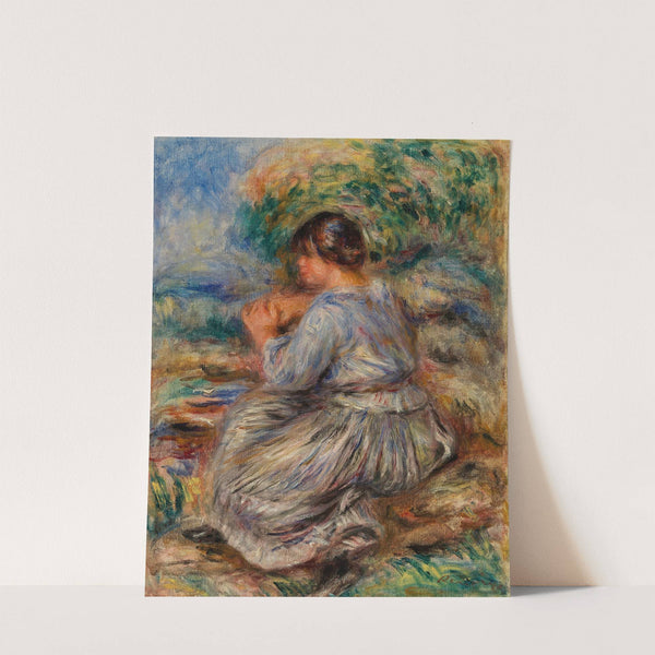 Girl Seated in a Landscape (Jeune fille assise dans un jardin) by Pierre-Auguste Renoir