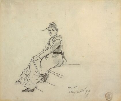 Girl Seated on a Step