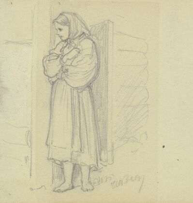 Girl standing at the door