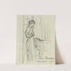 Girl, standing, contemplating by Gustav Schraegle