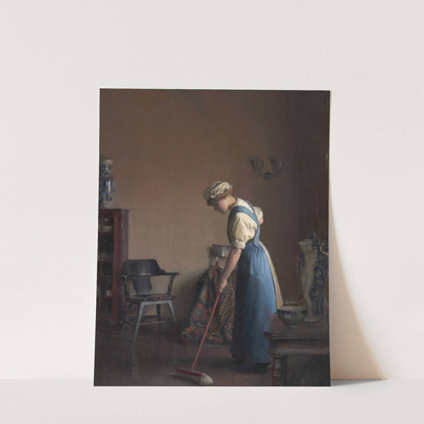 Girl Sweeping (1912) by William McGregor Paxton