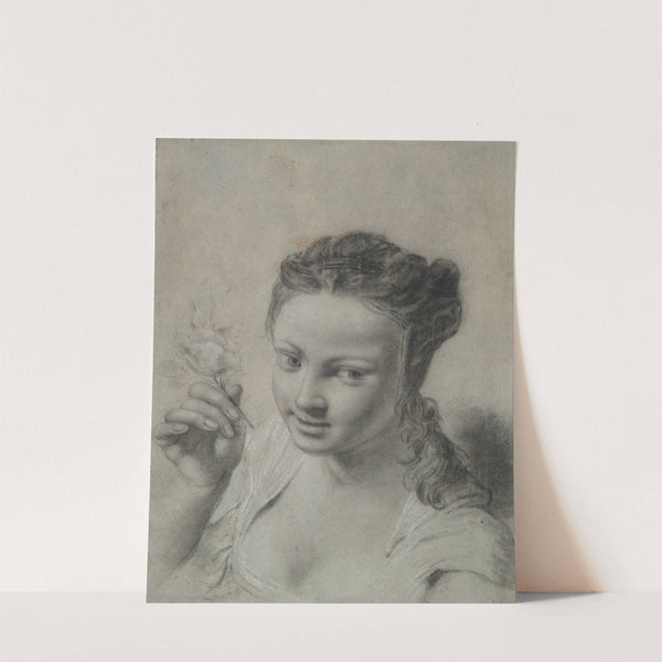 Girl with a Flower by School of Giovanni Battista Piazzetta
