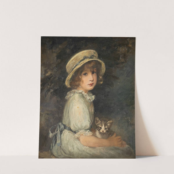 Girl with cat by Meta Plückebaum