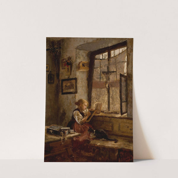 Girl with Cat by Herman Hartwich