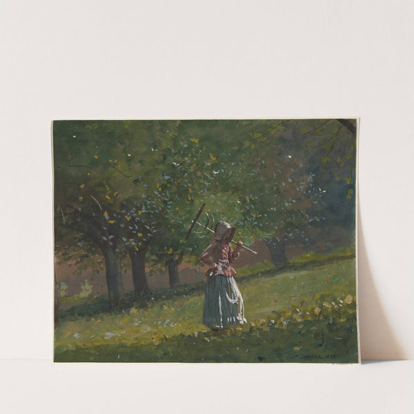 Girl with Hay Rake by Winslow Homer