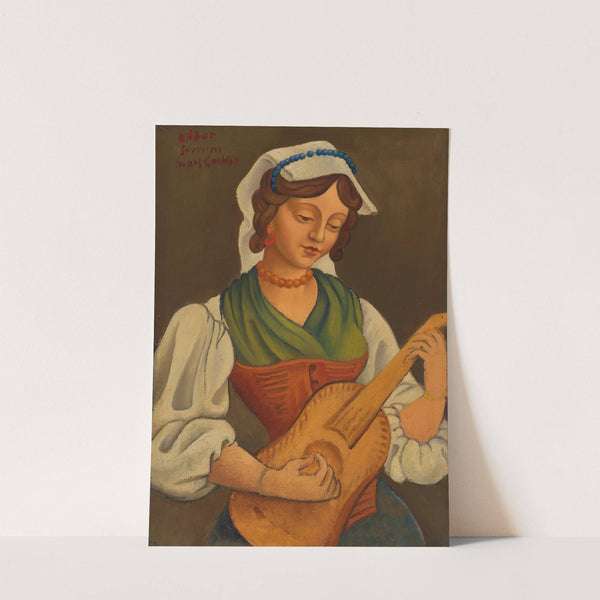 Girl with mandolin (after Gino Severini) (circa 1925) by Mark Gertler