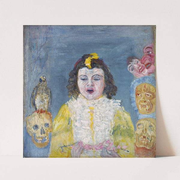 Girl with Masks (Communion) (1921) by James Ensor