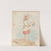 Girl with Pail Beside the Sea by Robert Barnes