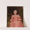 Girl with Ringlets in Pink Dress by American School