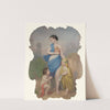 Girl With Two Children And A Mask by Continental School