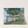 Girls Carrying a Canoe-Vaiala in Samoa by John La Farge
