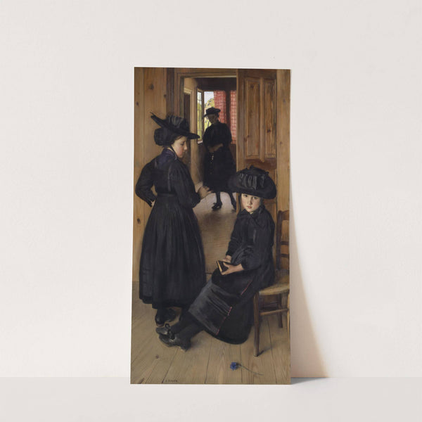 Girls Of The Valais Before Churchgoing by Charles Giron