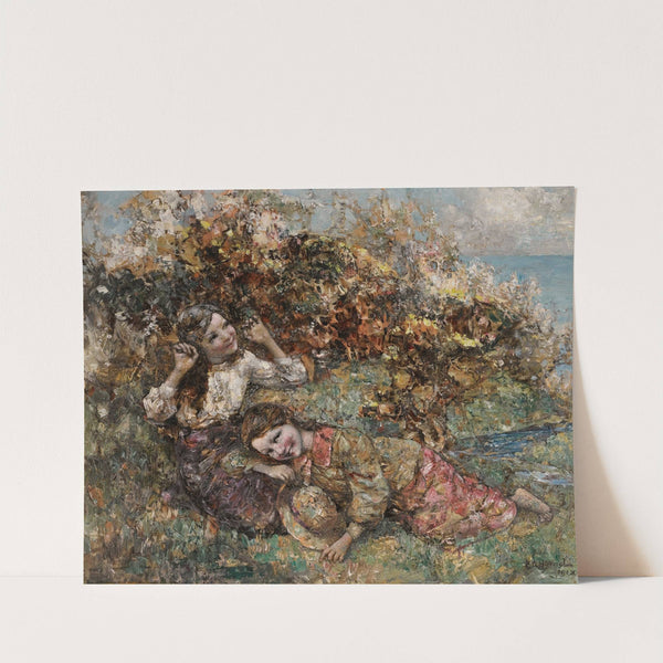 Girls Picking Wild Flowers by Edward Atkinson Hornel