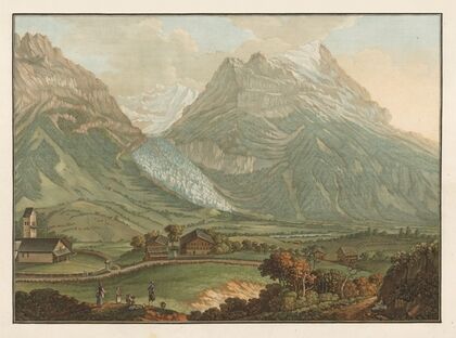 Glacier inferieur de la Vallée du Grindelwald dans le Canton de Berne (1915-1945)