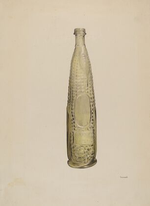 Glass Bitters Bottle