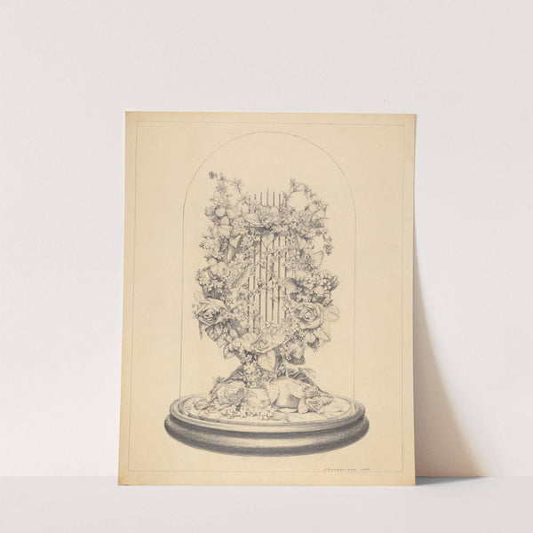 Glass Globe - Wax Flowers by J. Howard Iams