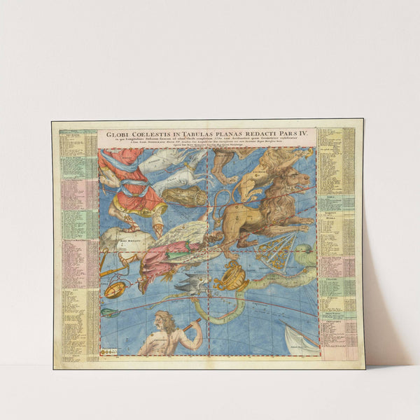 Globi Coelestis In Tabulas Planas Redacti Pars IV (1730) by Johann Gabriel Doppelmayr