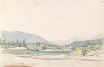 Glomma ved Åmot (1843)