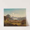Gmunden mit Schloß Ort am Traunsee by Johann Wilhelm Jankowsky