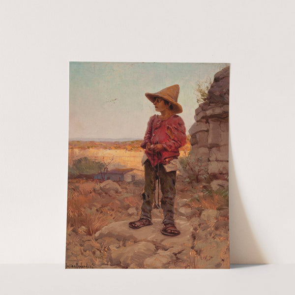 Goat Herder at the San Antonio Quarry by Julian Onderdonk