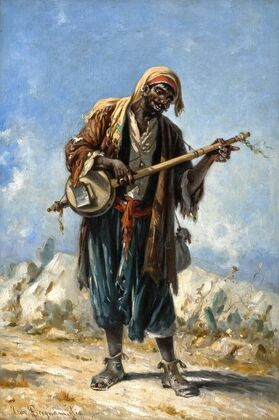 Goge-Spieler bei Kairo (Ägypten)