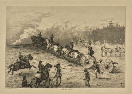 Going into action. (1876)