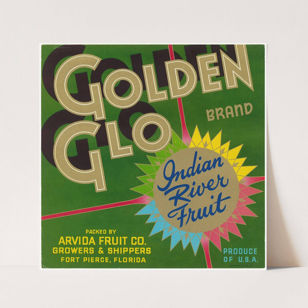 Golden Glo Brand Produce Label (1930-1950)