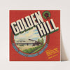 Golden Hill Citrus Label (1940s)