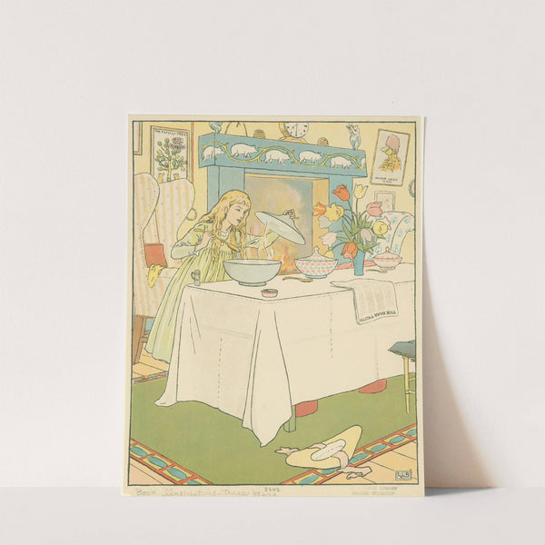 Goldilocks tastes the porridge (1909) by Leonard Leslie Brooke