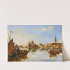 Gondolas And Fishing Boats At The Mouth Of The Grand Canal, Venice by Edward Pritchett