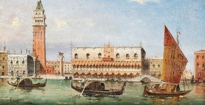 Gondolas infront of the Ca’ d’Oro
