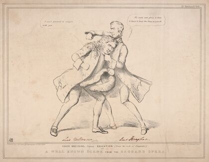 Good breeding – versus – education (from the code of etiquette) (1837)