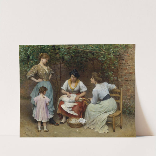 Goose Plucking (1910) by Eugen von Blaas