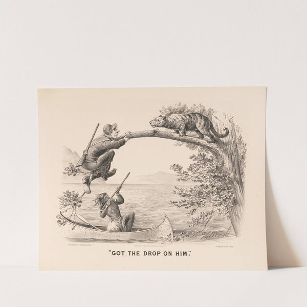 Got the drop on him (1881) by Currier & Ives.