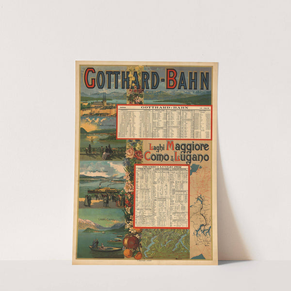 Gotthard-Bahn, Laghi Maggiore, Como und Lugano (1892) by Gabriele Chiattone