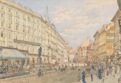 Graben in Wien mit dem Leopoldsbrunnen