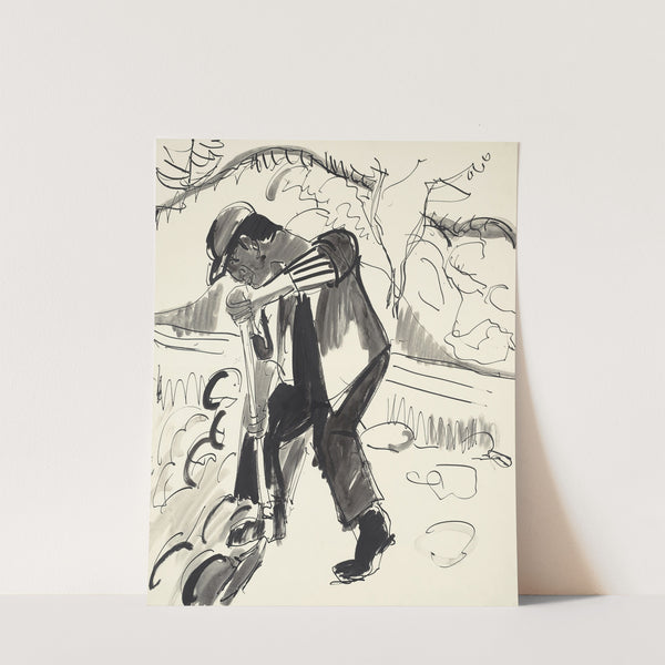 Grabender Bauer (Digging Peasant) (circa 1924) by Ernst Ludwig Kirchner