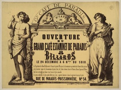 Grand café de Paradis. Ouverture du Grand Café Estaminet de Paradis (1860-1880)