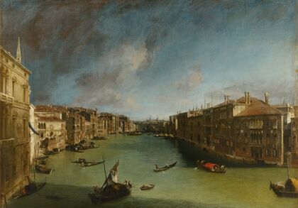 Grand Canal from Palazzo Balbi towards the Rialto