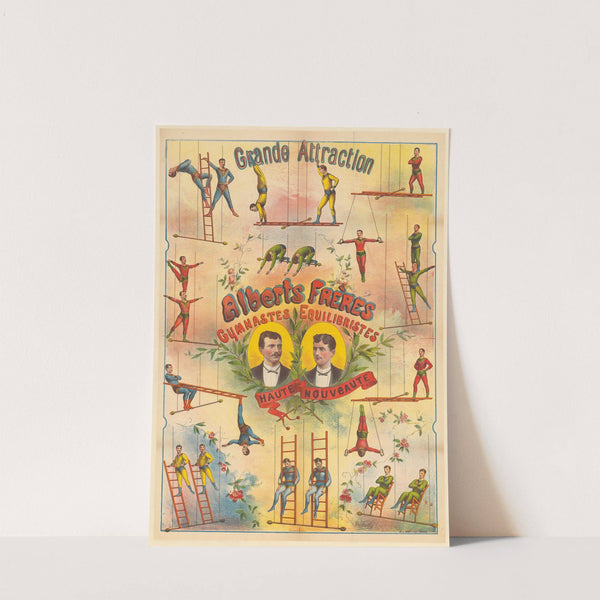 Grande attraction. Alberts Frères, gymnastes équilibristes (1890) by C. Trebly