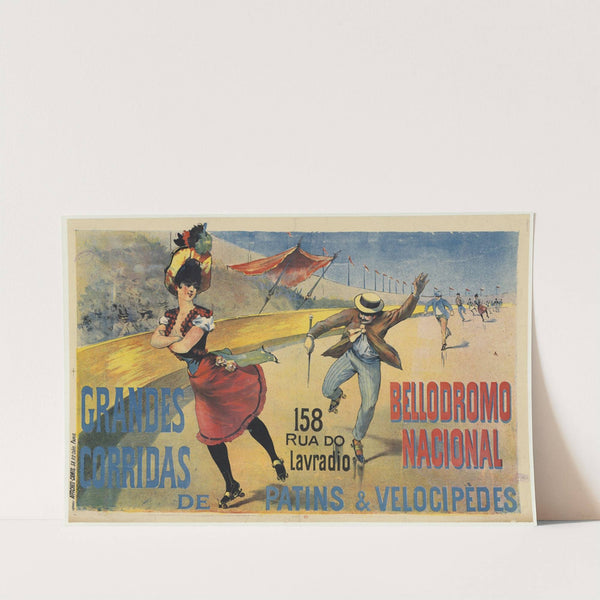 Grandes corridas de patins &#038; vélocipedes. Bellodromo nacional (1892) by Imp. Camis