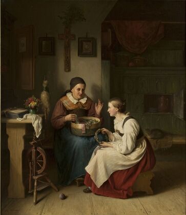 Grandmother with her granddaughter